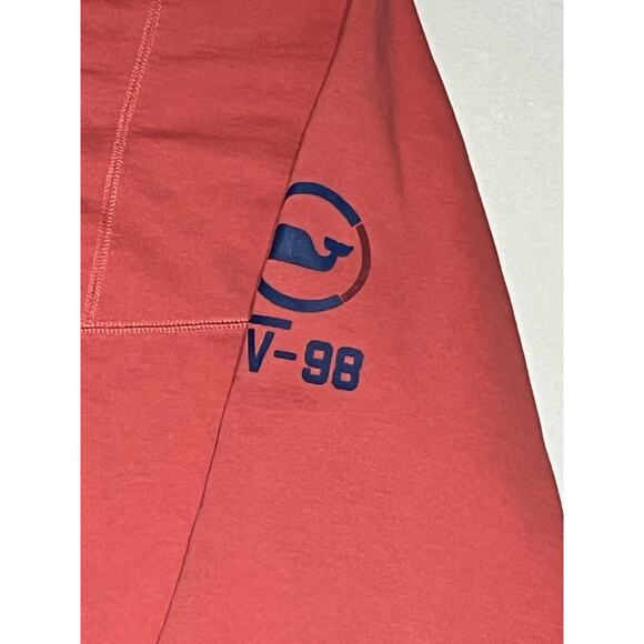 Vineyard Vines Long Sleeve Pullover Shirt Mens XXL Coral 1/4 Zip Mock Neck - Picture 4 of 12